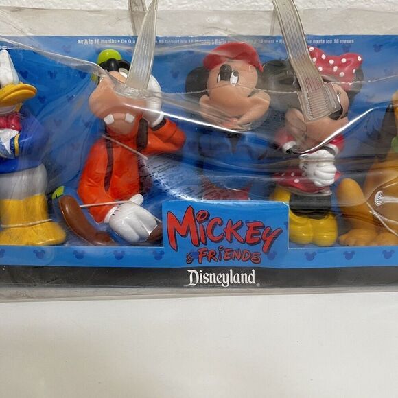 Vintage Disney Disneyland Mickey & Friends Bath Infant Squeeze Toys Set of 5 NEW - Picture 4 of 12